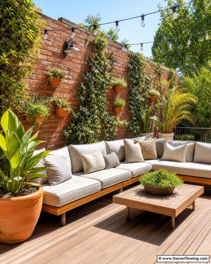 Urban Outdoor Patio - 25 Brick Accent Wall Ideas for a Stylish Home Feature