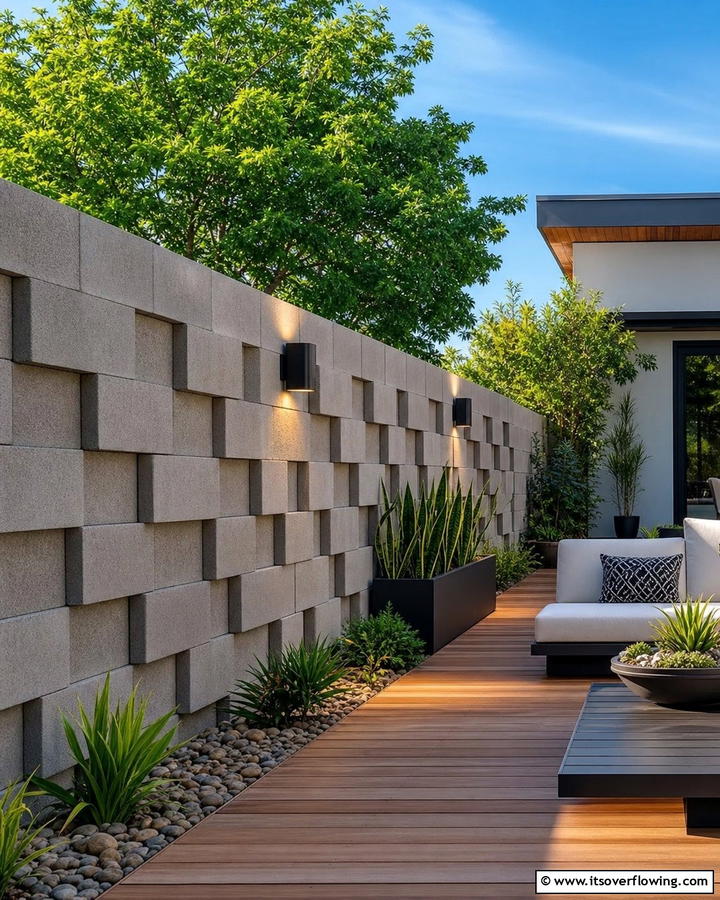 Urban Renewal Statement - 30 Creative Cinder Block Fence Designs for Outdoor Spaces