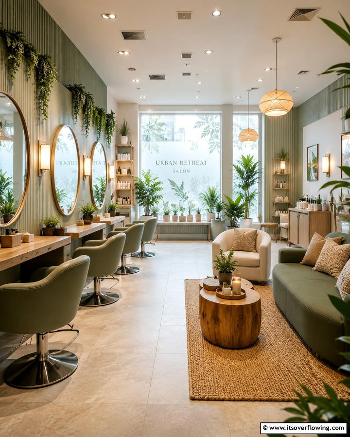 Urban Retreat Salon - 30 Salon Interior Design Ideas for a Chic Beauty Space