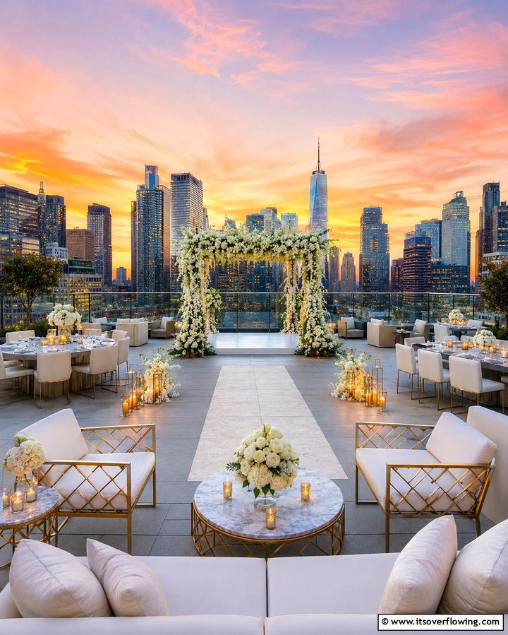 Urban Rooftop Elegance - 25 Dreamy Destination Wedding Ideas for a Perfect Day