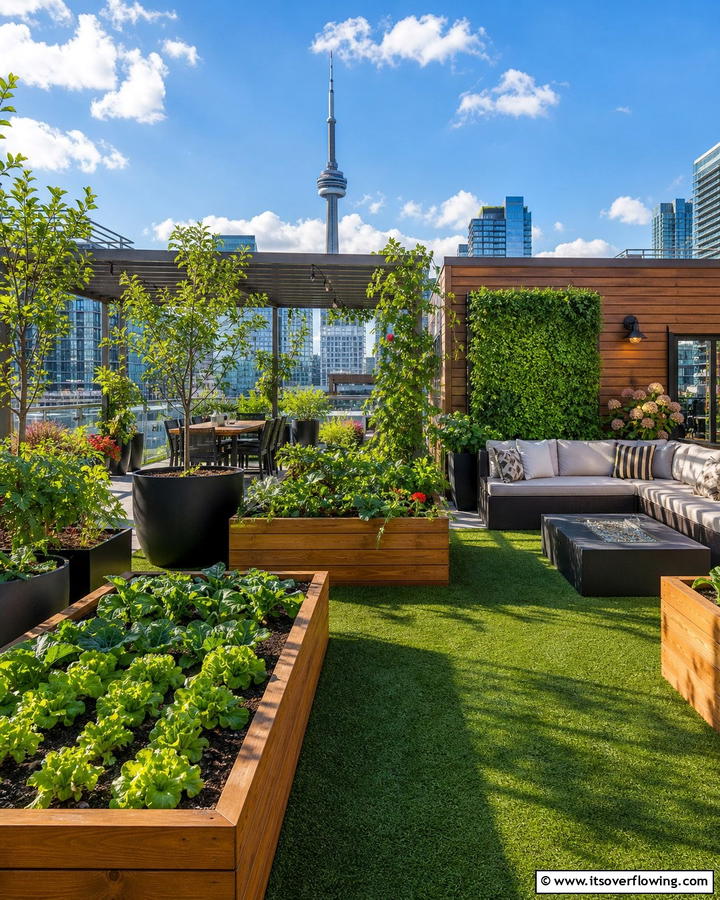 Urban Rooftop Garden - 30 Garden Layout Ideas- Strategic Planting & Design Tips