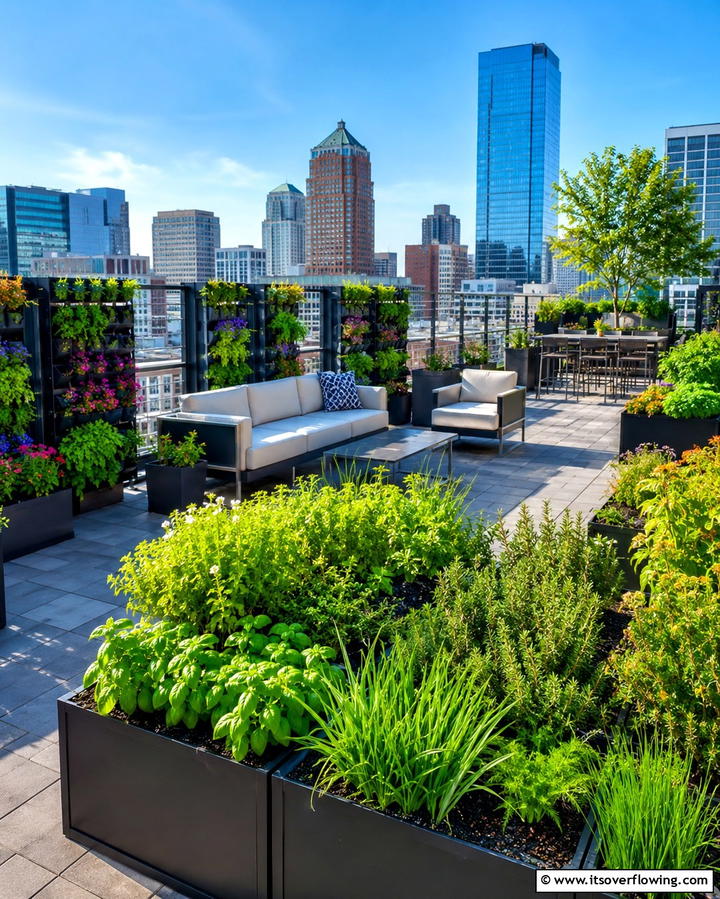 Urban Rooftop Garden - 30 Patio Garden Ideas for Lush Small-Space Greenery