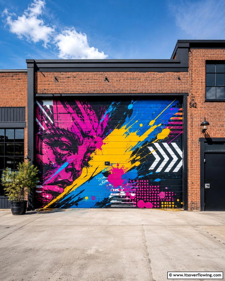 Urban Street Art Vibes - 30 Garage Door Mural Ideas for Creative Curb Appeal