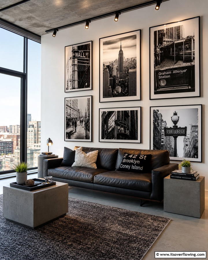 Urban Street Photography Wall - 21 Photo Wall Arrangements for Personalized Home Galleries