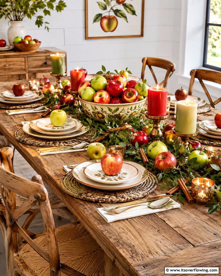 Use Apple Accents - 25 Fall Table Decor Ideas for a Seasonal and Festive Dining Experience