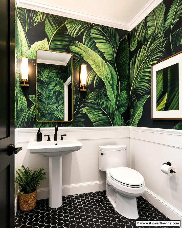 Use Bold Wallpaper - 25 Guest Bathroom Ideas for a Welcoming Space