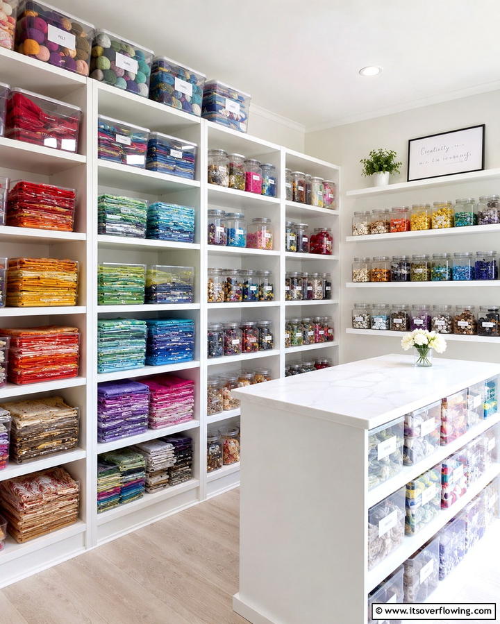 Use Clear Containers for Easy Visibility - 25 Craft Room Organization Ideas for Creative Spaces