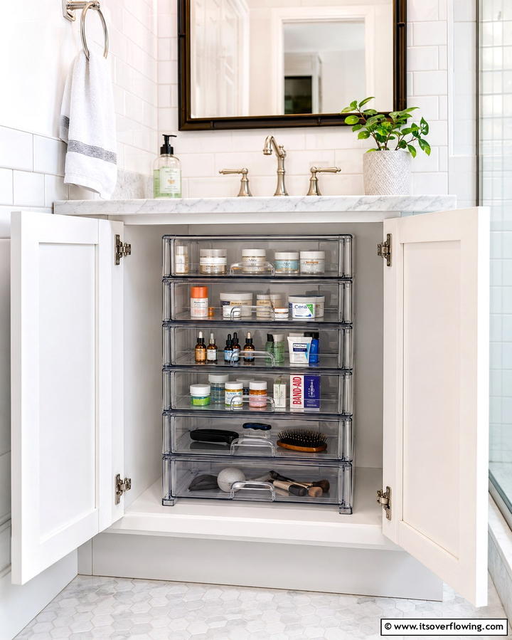 Use Corner Shelves - 25 Bathroom Cabinet Organization Ideas for a Clutter-Free Space