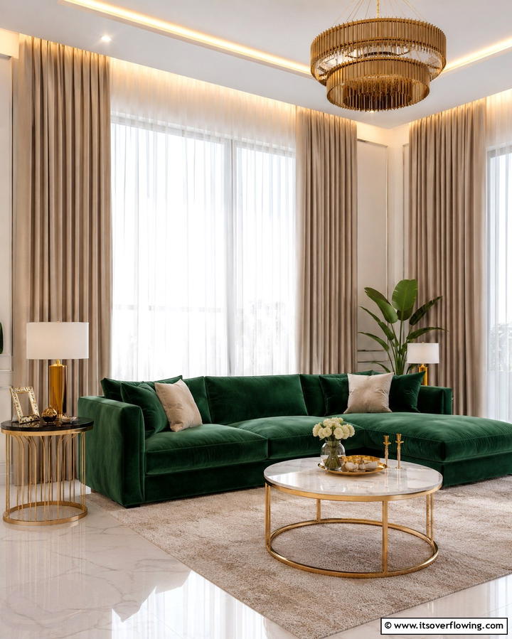 Use Curtains for Elegance - 25 Simple Living Room Ideas for a Cozy and Inviting Space