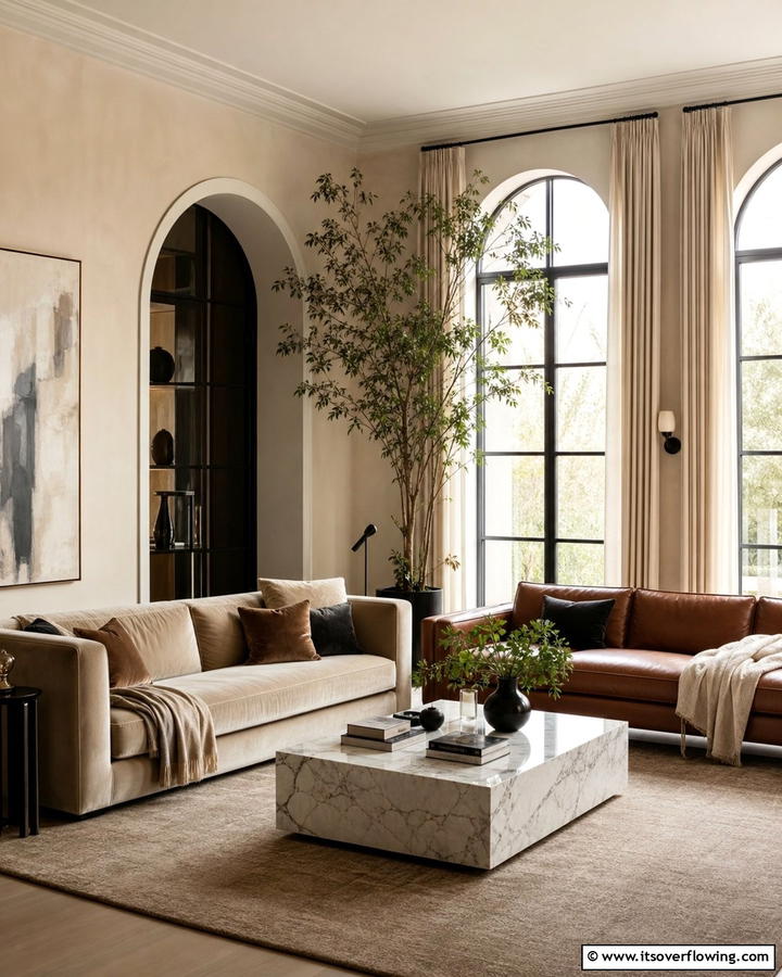 Use Different Textures for a Cozy Appeal - 20 Mismatched Sofas in Living Room Ideas for Eclectic Style