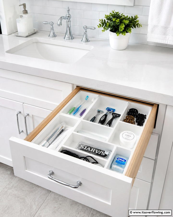 Use Dividers for Drawer Organization - 25 Bathroom Cabinet Organization Ideas for a Clutter-Free Space