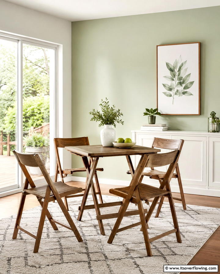 Use Folding Chairs - 25 Small Dining Room Ideas for Compact Spaces
