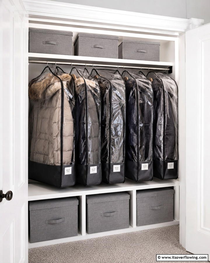 Use Hanging Storage Bags - 25 Small Closet Storage Ideas to Maximize Space