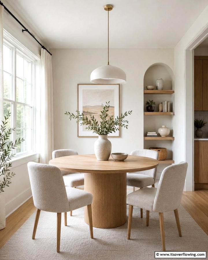 Use Light Neutral Colors - 25 Small Dining Room Ideas for Compact Spaces