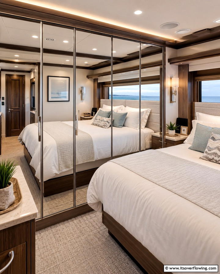 Use Mirrors to Create the Illusion of Space - 25 RV Bedroom Ideas to Maximize Comfort on the Road