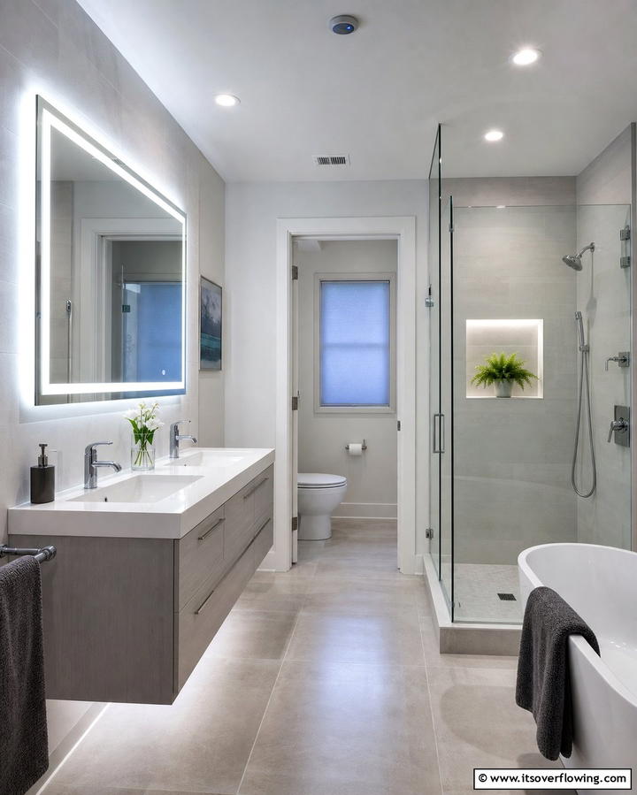 Use Motion Sensor Lighting for Convenience - 25 Family Bathroom Ideas for Functional and Stylish Spaces