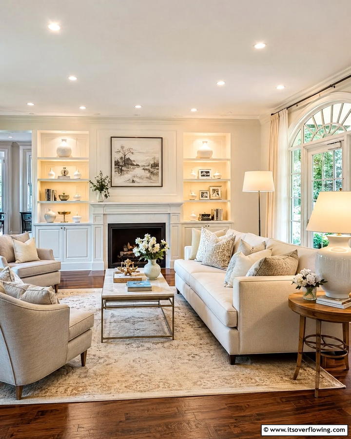 Use Natural Fiber Rugs - 25 Magnolia Living Room Ideas for Timeless Elegance