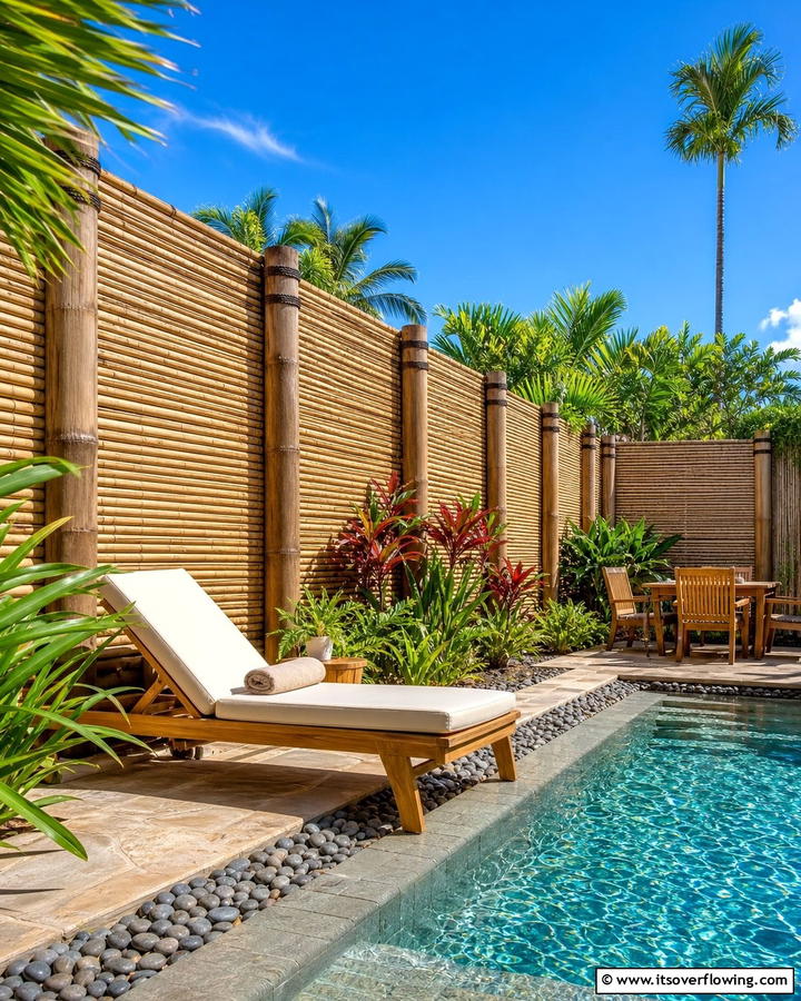 Use Outdoor Bamboo Screens - 20 Pool Privacy Ideas to Enhance Your Outdoor Space