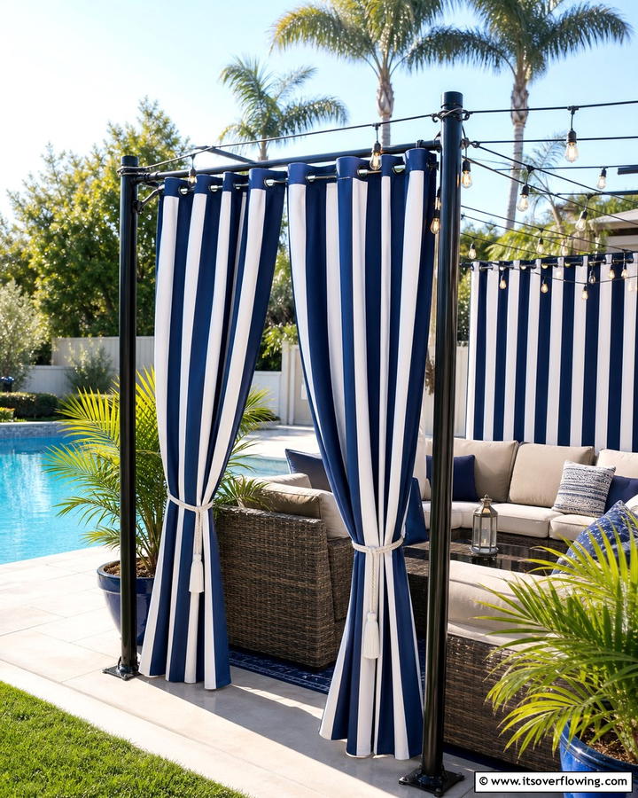 Use Outdoor Privacy Curtains - 20 Pool Privacy Ideas to Enhance Your Outdoor Space