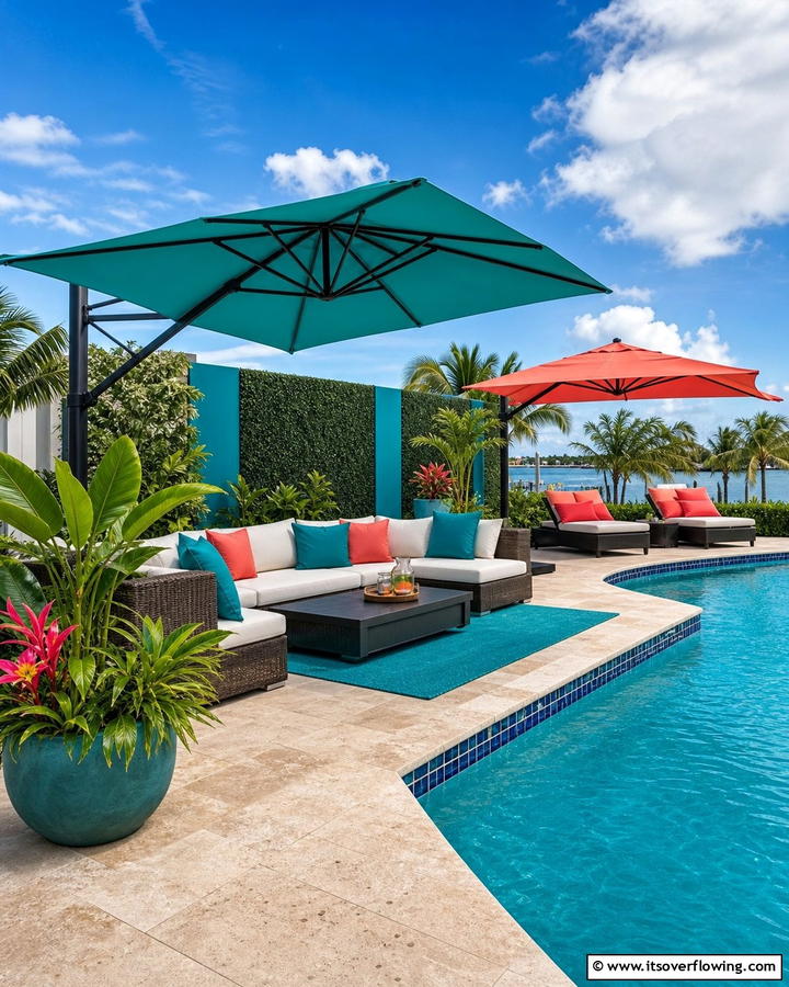 Use Outdoor Umbrellas for Spot Privacy - 20 Pool Privacy Ideas to Enhance Your Outdoor Space