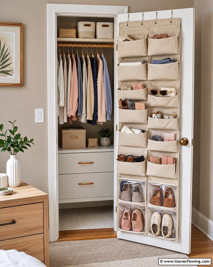 Use Over the Door Organizers - 25 Small Closet Storage Ideas to Maximize Space