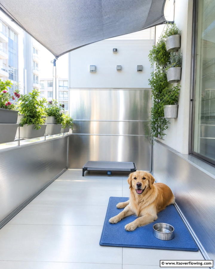 Use Reflective Surfaces for Heat Control - 20 Dog Balcony Ideas for Your Furry Friend’s Comfort