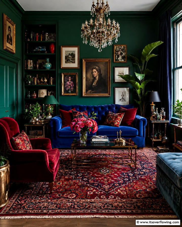 Use Rich Jewel Tones - 30 Eclectic Bohemian Maximalist Decor Ideas for Vibrant Homes