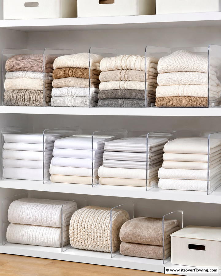 Use Shelf Dividers - 25 Small Closet Storage Ideas to Maximize Space