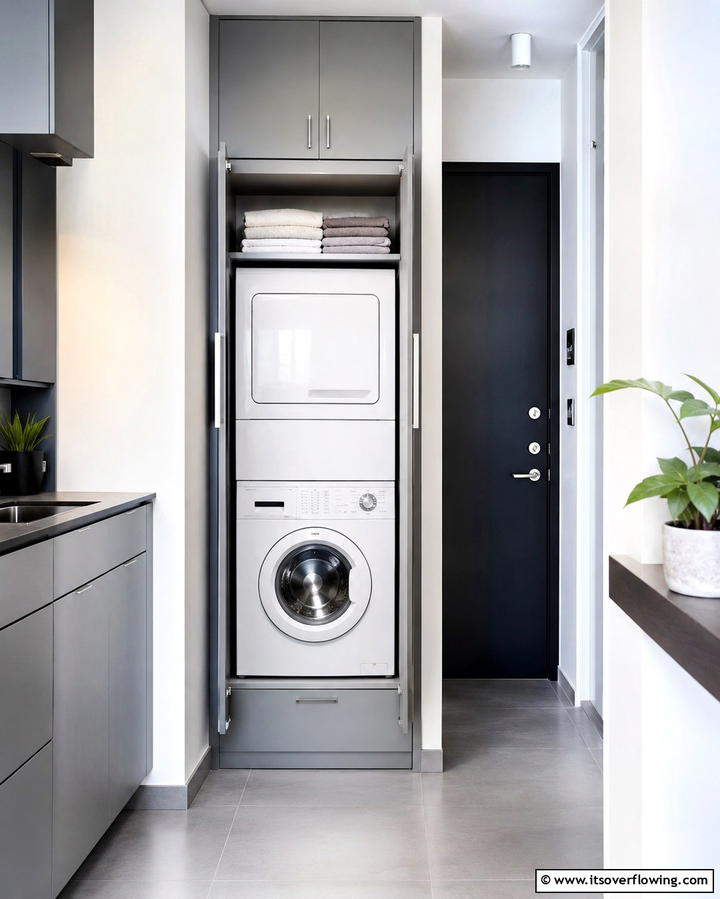 Use Slimline Appliances - 25 Small Utility Room Ideas for Efficient Homes