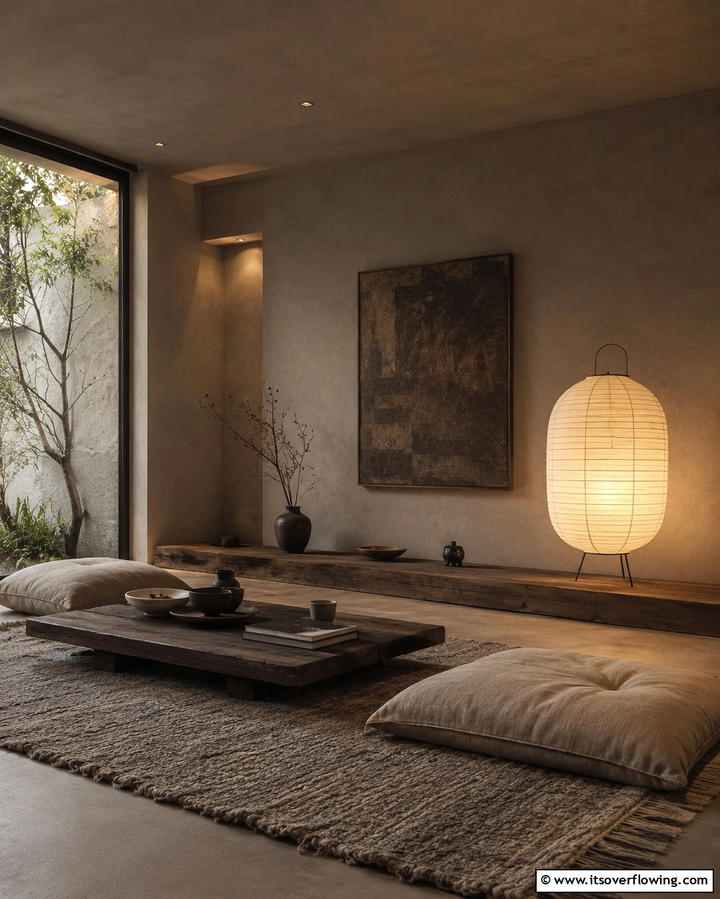 Use Soft and Diffused Lighting - 30 Wabi Sabi Interior Design Ideas for Serene Minimalism