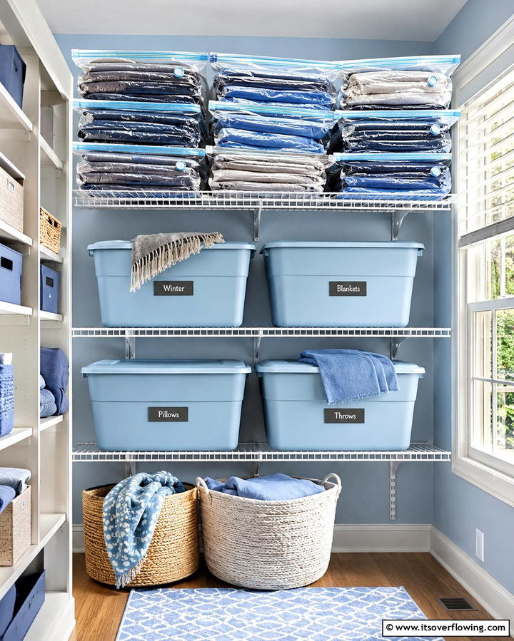Use Vacuum Sealed Bags - 25 Small Closet Storage Ideas to Maximize Space