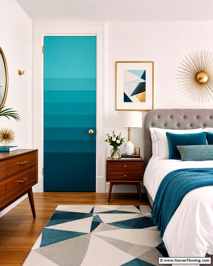 Use Vibrant Paint Colors for a Bold Statement - 25 Creative Bedroom Door Decorating Ideas for Style