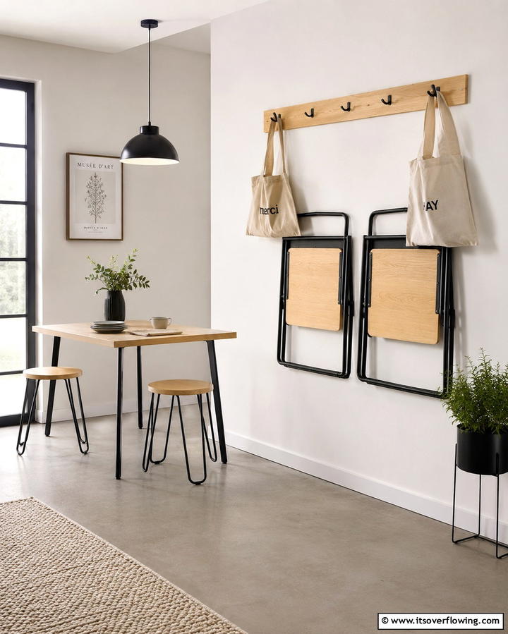 Use Wall Hooks for Extra Storage - 25 Small Dining Room Ideas for Compact Spaces