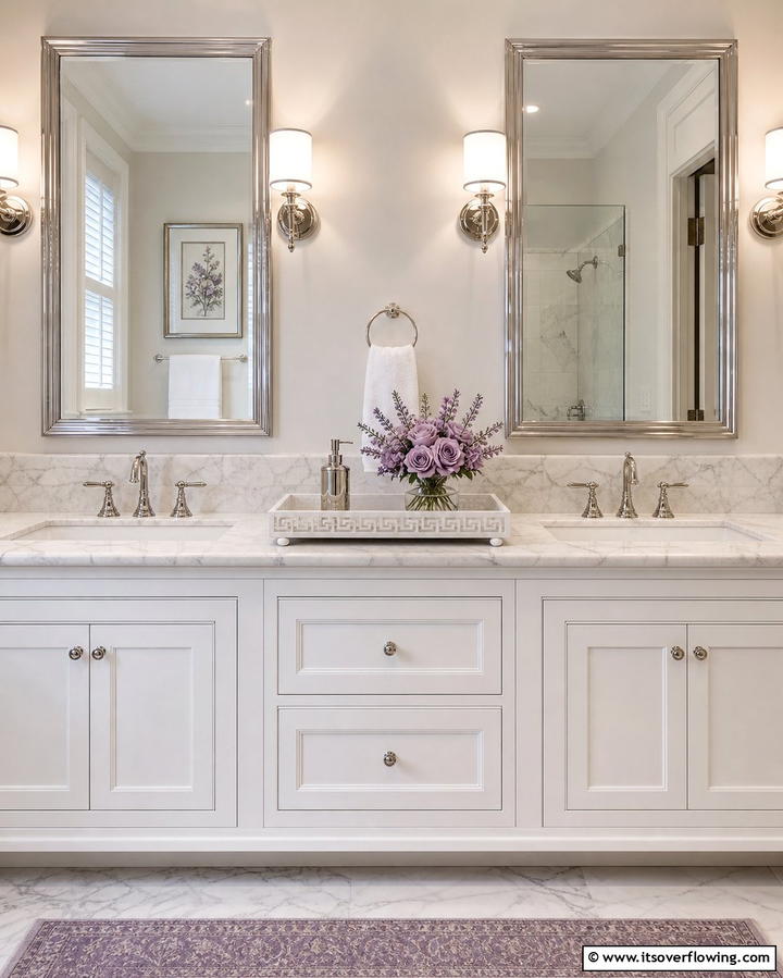 Use a Decorative Tray for Essentials - 25 Guest Bathroom Ideas for a Welcoming Space