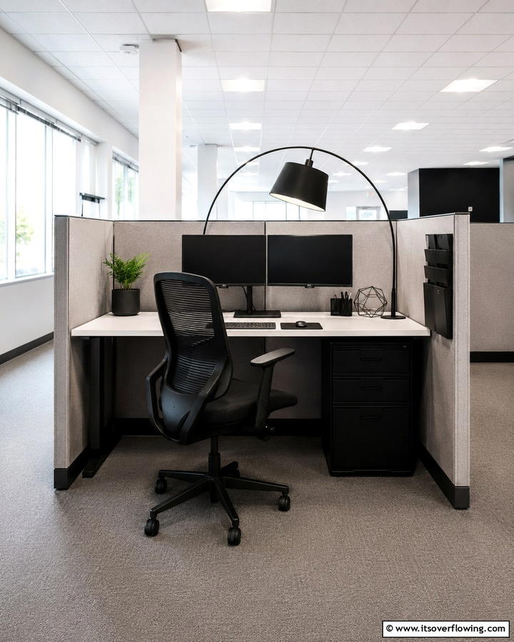 Use a Desk Lamp with Character - 25 Cubicle Decor Ideas to Personalize Your Workspace