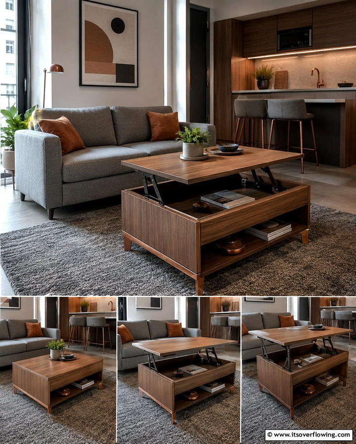 Use a Foldable Coffee Table - 30 Space-Saving Condo Living Room Ideas for Urban Dwellers