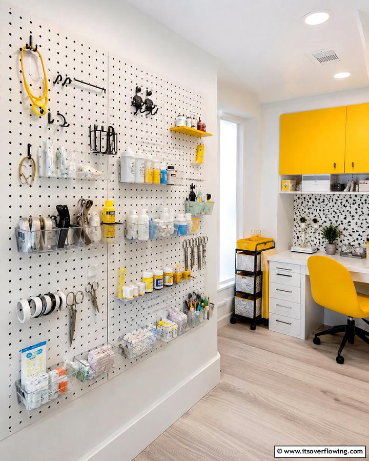 Use a Pegboard System - 25 Medicine Storage Ideas for Organized Living