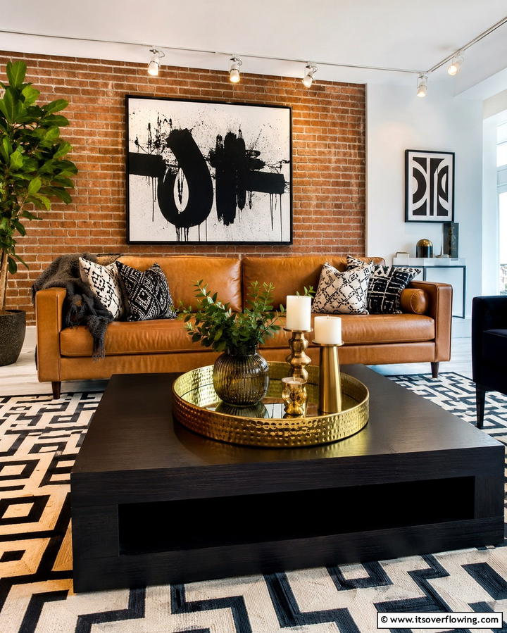 Use a Statement Tray as a Centerpiece - 25 Coffee Table Decor Ideas for Stylish Living Rooms