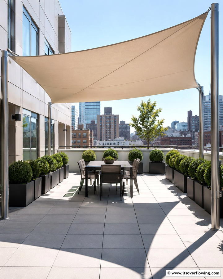Use a Tarp or Shade Sail - 30 Cheap Ways to Block Neighbors View in Your Garden