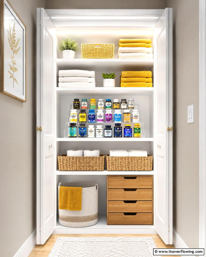 Use a Tiered Shelf Organizer - 25 Medicine Storage Ideas for Organized Living
