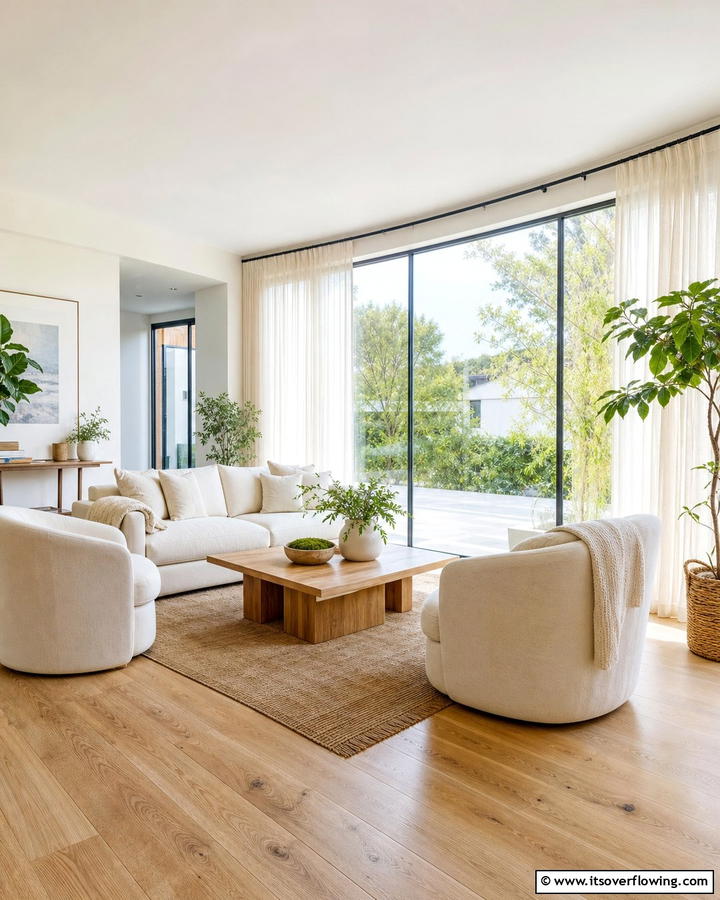 Using Natural Light - 20 Natural Living Room Ideas for a Calm Retreat