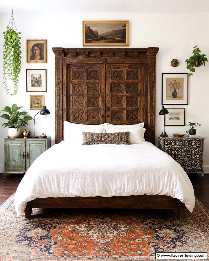 Using Unique Headboards - 25 Eclectic Bedroom Ideas to Inspire Your Space