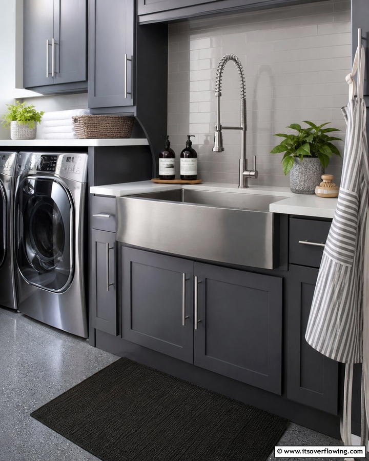 Utility Sink Installation - 25 Functional Garage Laundry Room Combo Ideas