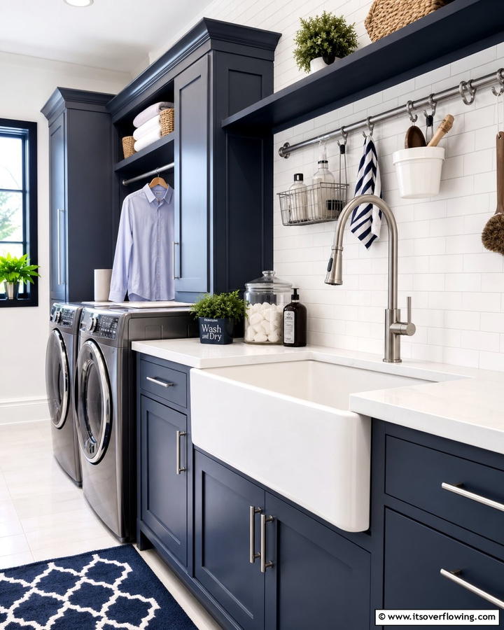 Utility Sink with Faucet Sprayer - 20 Functional Laundry Room Sink Ideas for Efficiency