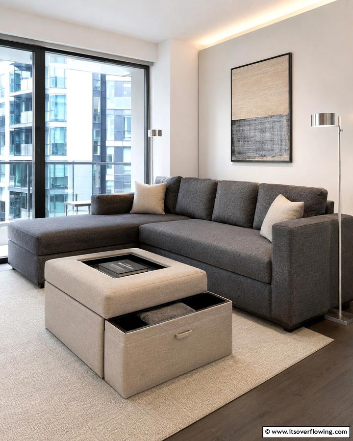 Utilize Multi Functional Furniture - 30 Space-Saving Condo Living Room Ideas for Urban Dwellers