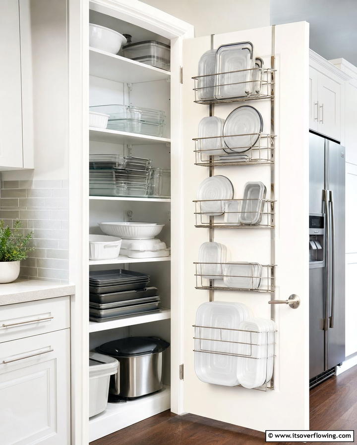 Utilize Over the Door Storage - 25 Tupperware Organization Ideas for a Tidy Kitchen