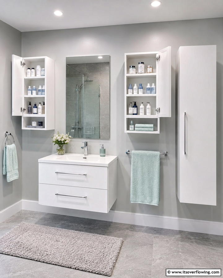 Utilize Wall Mounted Cabinets - 25 Medicine Storage Ideas for Organized Living
