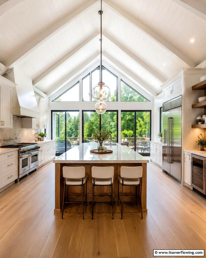 Vaulted Ceilings for SpaciousnessOne - 25 Beautiful Kitchen Ceiling Ideas to Elevate Your Space