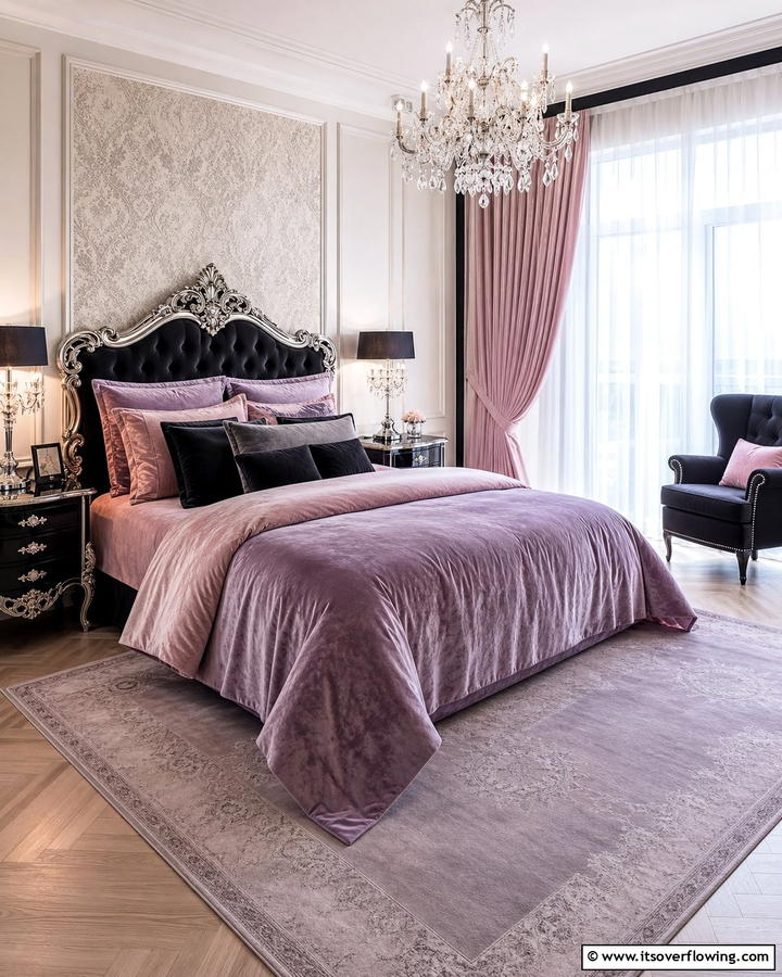 Velvet Bedding in Pastel Shades - 20 Pastel Goth Bedroom Ideas for a Unique Aesthetic