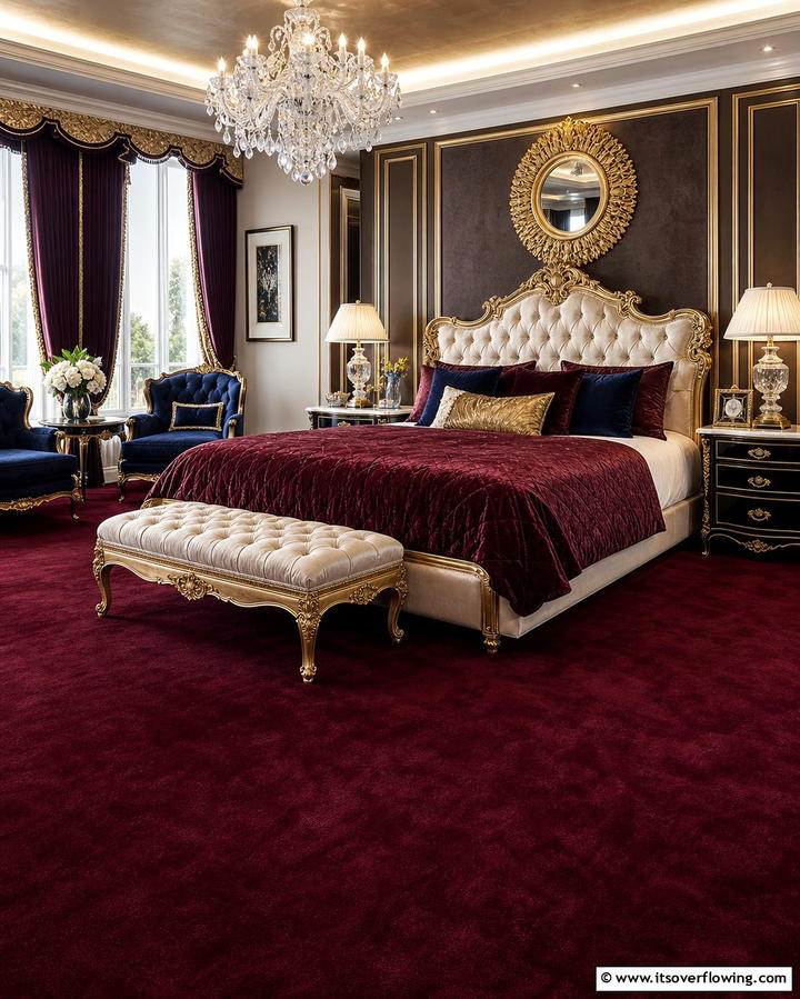 Velvet Carpets for Luxurious Sophistication - 25 Stylish Bedroom Carpet Ideas for a Comfortable Retreat